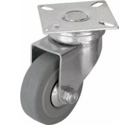 Колесная опора аппаратная LONGWAY SCg25 поворотная, серая резина, D-50 мм 01230130