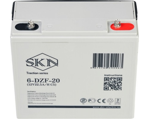 Аккумулятор GELBERT 6-DZF-20 тяговый 12V 22,5 А/ч