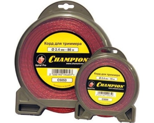 Леска триммерная CHAMPION Spiral Pro 2.4мм/ 86м витая (C5053)