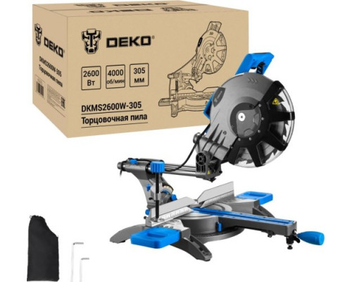 Пила торцовочная сетевая DEKO DKMS2600W-305 Laser 083-1094 купить с доставкой и официальной гарантией