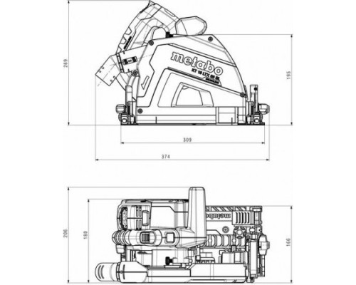 Пила циркулярная аккумуляторная METABO KT 18 LTX 66 BL 2х8.0 Ач [601866810]