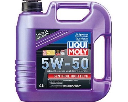 Масло моторное LIQUI-MOLY SAE 5W50 Synthoil High Tech 4 л 9067 синтетическое [9067]