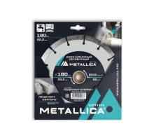 Алмазный диск для резки бетона METALLICA Optima 180x22,2 мм, H=10 мм сегментный [900277]