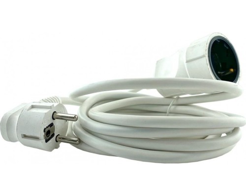Удлинитель GLANZEN ES-03-001-white силовой шнур штепс. гнездо пвс 2*0,75 3м Удлинитель GLANZEN ES-03-001-white силовой шнур штепс. гнездо пвс 2*0,75 3м
