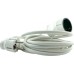 Удлинитель GLANZEN ES-03-001-white силовой шнур штепс. гнездо пвс 2*0,75 3м