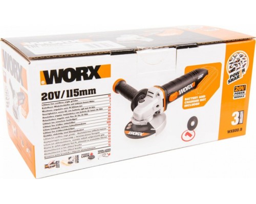 Угловая шлифмашина аккумуляторная WORX WX800.9 без АКБ и ЗУ [WX800.9]