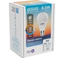 Лампа светодиодная GAUSS Smart home a60 8,5w 806lm 2700-6500к e27 диммируемая led [1130112]