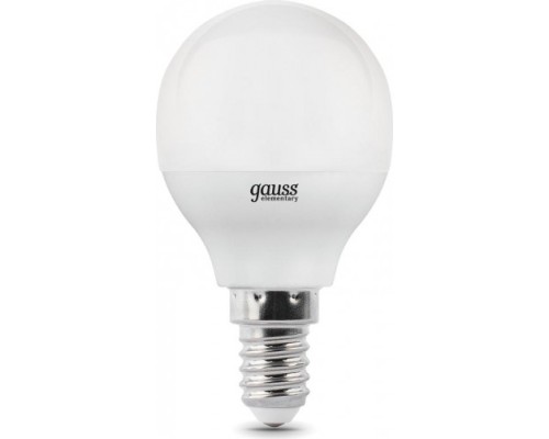 Лампа светодиодная GAUSS Шар elementary шар 6w 450lm 4100k е14 led [53126]