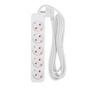 Сетевой фильтр REXANT 13-4030 STANDARD 5 гнезд, 5м, 3х1,0мм², с/з, белый