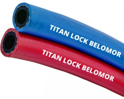 Рукав для сварки TITAN LOCK BELOMOR d10мм (бух. 40м.), двойной (синий/красный) [TL010BM_40]