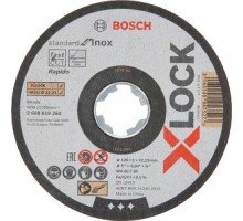 Диск отрезной по нержавеющей стали BOSCH 125х1,0х22 мм WA60T-BF (10шт) Standard for Inox ж/б [2608619267]