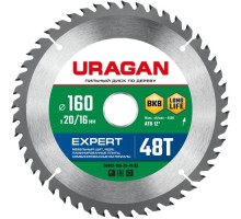 Пильный диск по дереву URAGAN Expert 160х20/16мм 48т [36802-160-20-48_z01]