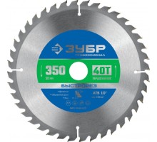Пильный диск по дереву ЗУБР Быстрорез 350x30мм 40т 36901-350-50-40_z01