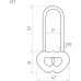 Замок навесной НОРА-М 623 сувенирный 