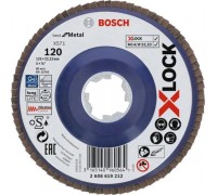 Круг лепестковый торцевой X-LOCK BOSCH 125 мм G 80 X571 Best for Inox [2608619211]