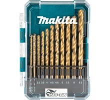 Набор сверл по металлу MAKITA D-72855 hss-tin economy, 13 шт. (1.5-6.5 мм, шаг 0.5 мм)