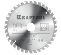 Пильный диск по дереву KRAFTOOL Optima 190х30мм 36T 36951-190-30
