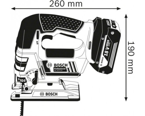 Лобзик аккумуляторный BOSCH GST 18 V-LI B [0615990M43] 1х4,0Ач, картон