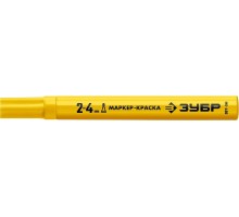 Маркер ЗУБР ПРОФЕССИОНАЛ мк-400 желтый, 2-4 мм круглый наконечник 06325-5
