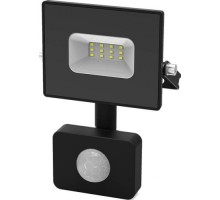 Прожектор GAUSS Elementary 10w 850lm 6500к 175-265v ip65 черный с датчиком дв 628511310