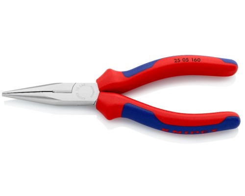 Длинногубцы KNIPEX KN-2505160SB с режущими кромками, 160 мм