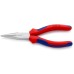 Длинногубцы KNIPEX KN-2505160SB с режущими кромками, 160 мм