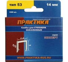 Скоба ПРАКТИКА серия Эксперт, 14 мм, Тип 53 (1000 шт) 775-402