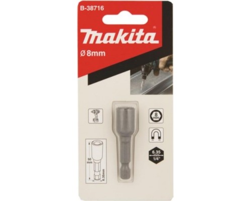 Магнитная насадка MAKITA B-38716 торцовая головка 8x50