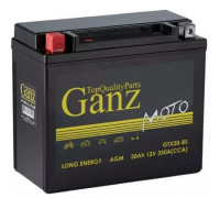 Аккумулятор GANZ AGM мото 20 A/ч прямая 177x88x155 CCA350 A GTX20-BS GN12201