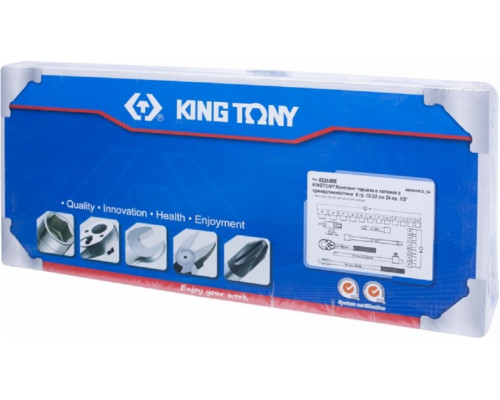 Набор головок 1/2" KING TONY 4526MR, 24 предмета