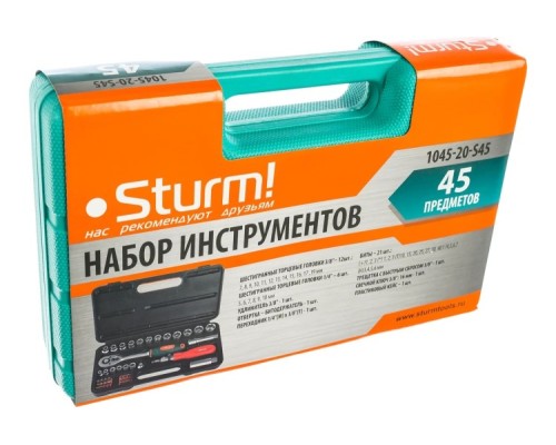 Набор инструментов STURM 1045-20-S45 для автомобиля, 5-19 мм, 45 предметов