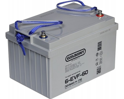 Аккумулятор GELBERT 6-EVF-60 тяговый 12V 64A/H C5