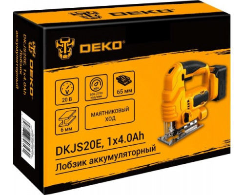 Лобзик аккумуляторный DEKO DKJS20E 20B, 1x4.0Aч 083-1124 купить с доставкой и официальной гарантией