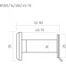Глазок дверной НОРА-М №30П/16/200/40-70 со шторкой 
