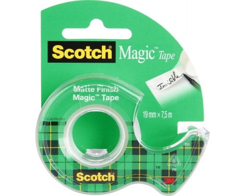 Невидимая клейкая лента 3M Scotch® Magic™ 8-1975D на мини-диспенсере, 19мм х 7,5 м [7100093940]