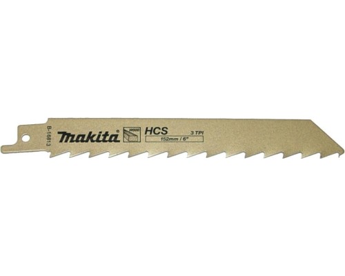 Полотна для сабельных пил MAKITA B-16813 для дерева 152x1,25x3tpi, 5 шт.