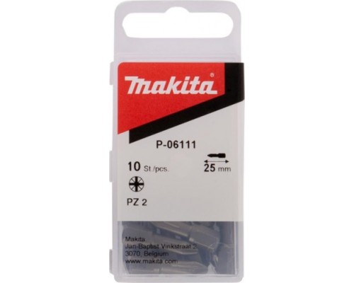 Бита для заворачивания MAKITA P-06111 PZ2, 25 мм, C-form, 10 шт.