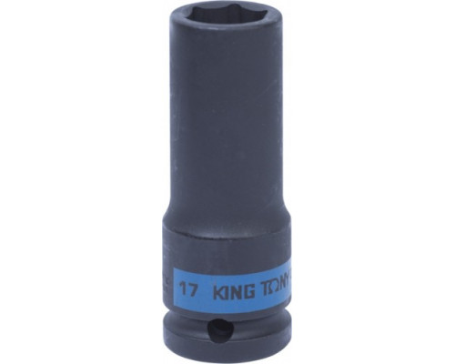 Ударная головка шестигранная глубокая KING TONY 443517M 17 мм, 1/2"