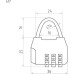 Замок навесной кодовый НОРА-М 617 для чемодана 