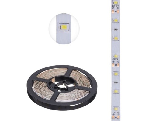 Лента светодиодная LAMPER  141-2014 12B, SMD2835, 4,8Bт/м, 60LED/м, 2700К, 8мм/5м для