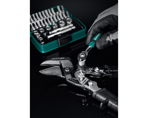 Набор головок 1/4" KRAFTOOL X-Drive 35 с трещоткой, 35 предметов 27974