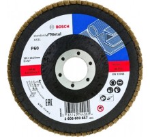 Круг лепестковый BOSCH X431 Standard for Metal,125 мм, K60 угл. 2608603657
