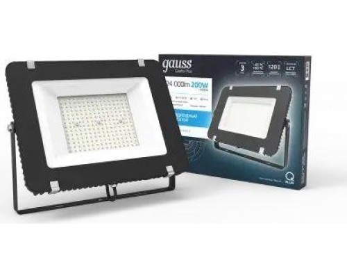 Прожектор GAUSS Qplus 200w 24000lm 6500k 175-265v ip65 черный led [613100200]