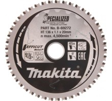 Пильный диск по стали MAKITA 136x20x45T металлу efficut [B-69272]