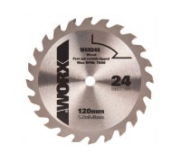 Пильный диск по дереву Worx WA5046 24T TCT твердосплавный 120х1,2х9,5 мм WA5046