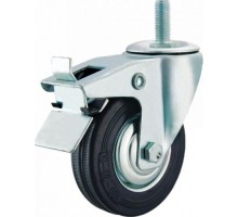 Колесная опора промышленная MFK-TORG M124009100 повор. болтовое крепление с торм. М12 100мм SCTB 4009100 М12