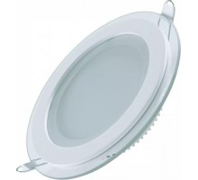 Потолочный светодиодный светильник GAUSS Glass круг 12w 900lm 3000k с дек стеклом led [947111112]