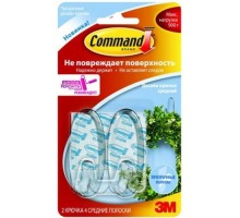 Дизайн-крючок средний 3M Command® (17091CLR) прозрачный 2 шт 7100108738