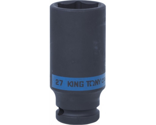 Ударная головка шестигранная глубокая 1/2" 27 мм KING TONY 443527M