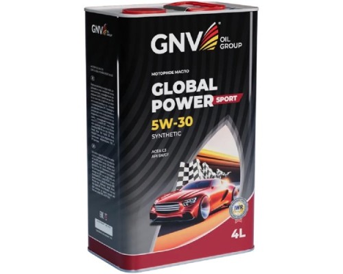 Масло моторное GNV Global Power Sport 5W30 Synthetic C3, SN/CF 4 л (металл. канистра) GPS1M10564010130530004